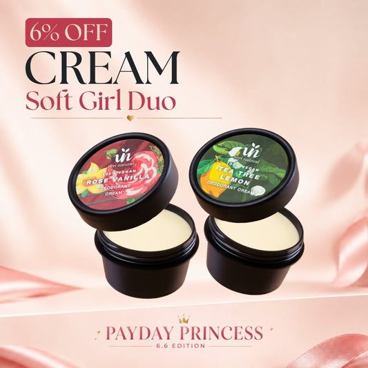 [6% Off] 6.6 Cream Deo Combo - Rose Vanilla + Tea Tree Lemon