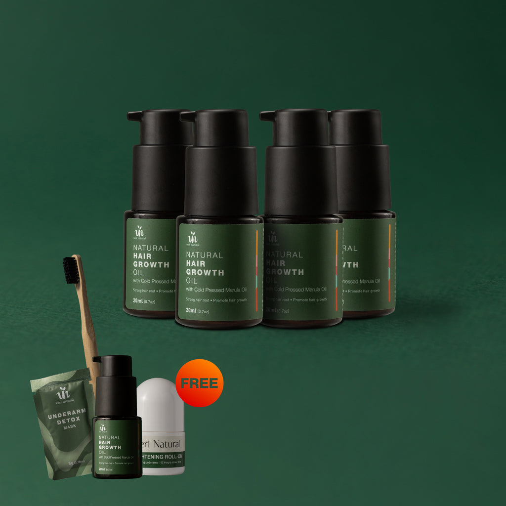 4x Hair Growth Oil + 4 Free Gifts (Up to RM124.60)