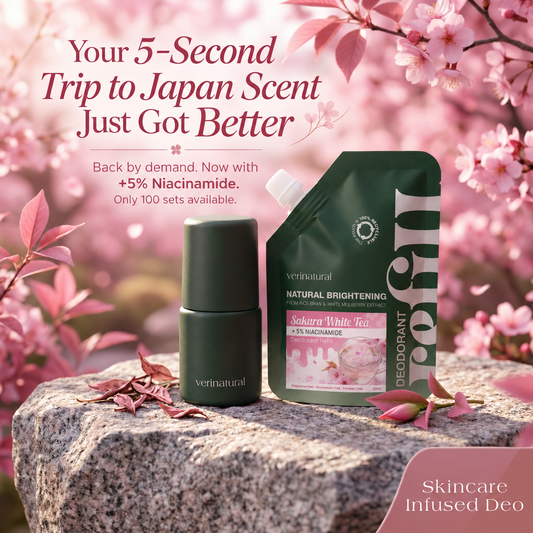 Limited Edition - Sakura White Tea Refillable Roll-On Deodorant