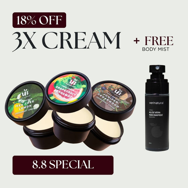 [18% Off] Cream Trio - Tea Tree Lemon + Grapefruit Bergamot + Juniper Cedarwood + FREE Body Mist