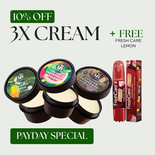 [10% Off] Cream Trio - Tea Tree Lemon + Grapefruit Bergamot + Juniper Cedarwood + FREE Fresh Care