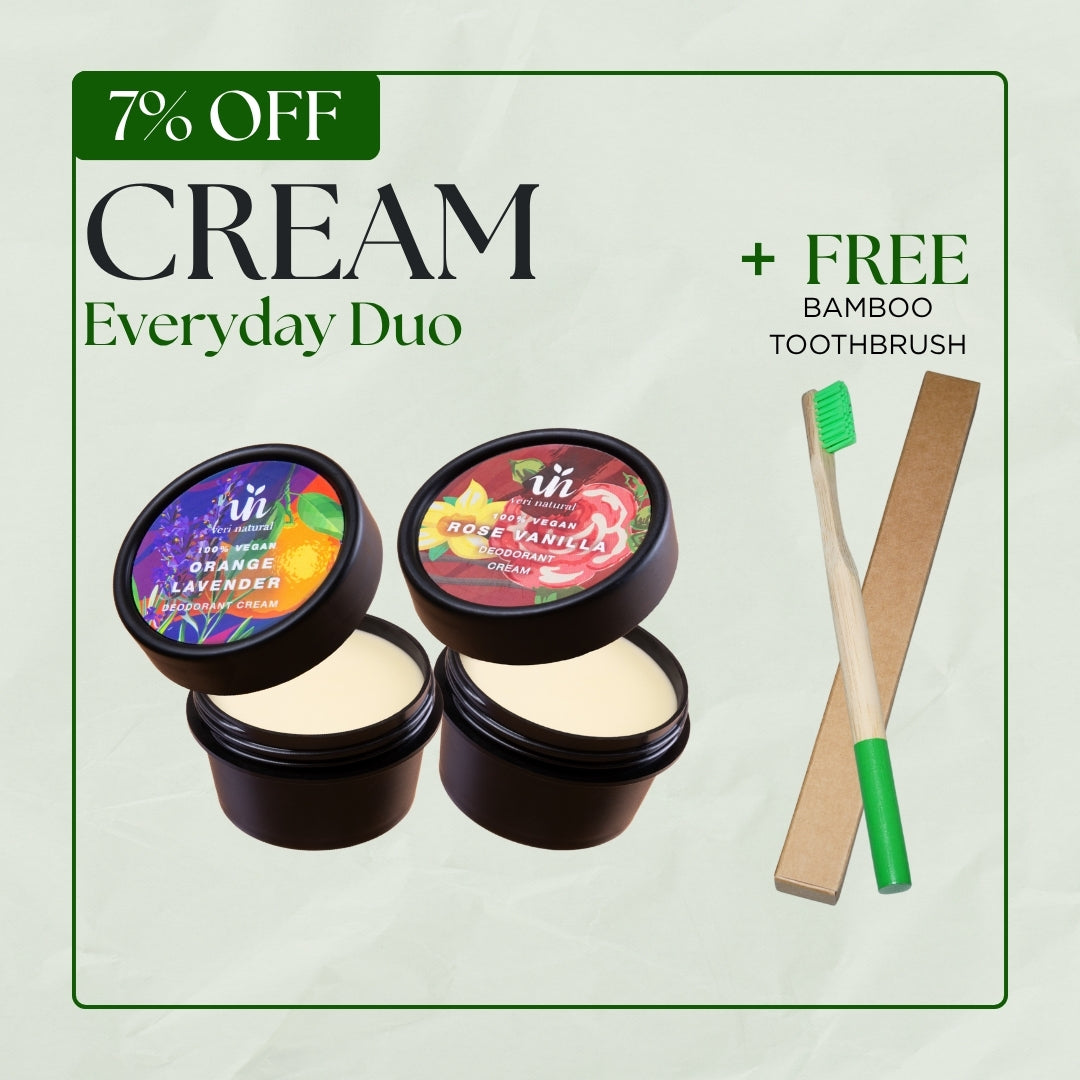 [7% Off] Cream Combo - Rose Vanilla + Orange Lavender + FREE Bamboo Toothbrush