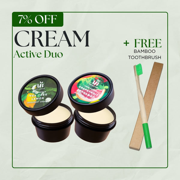 [7% Off] Cream Combo - Tea Tree Lemon + Grapefruit Bergamot + FREE Bamboo Toothbrush