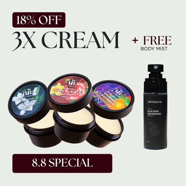 [18% Off] Cream Trio - Rose Vanilla + Jasmine + Orange Lavender + Body Mist