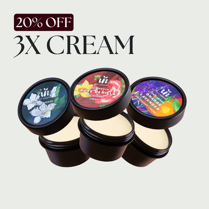 [20% Off] Cream Trio - Rose Vanilla + Jasmine + Orange Lavender