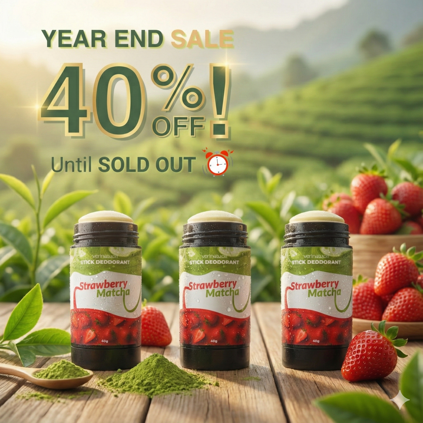 [40% OFF] Y.E.S! Deo Stick Trio - Strawberry Matcha