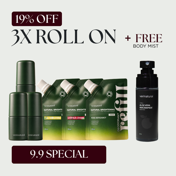 [19% Off] Roll-On Trio - Tea Tree Lemon + Watermelon Lemonade + Rose Bergamot + FREE Body Mist