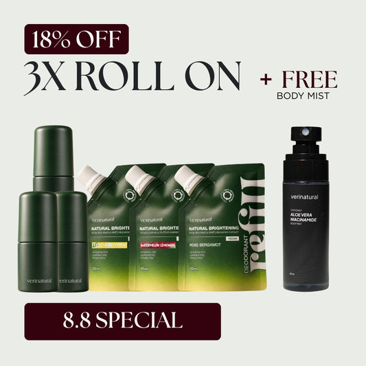 [18% Off] Roll-On Trio - Tea Tree Lemon + Watermelon Lemonade + Rose Bergamot + Body Mist