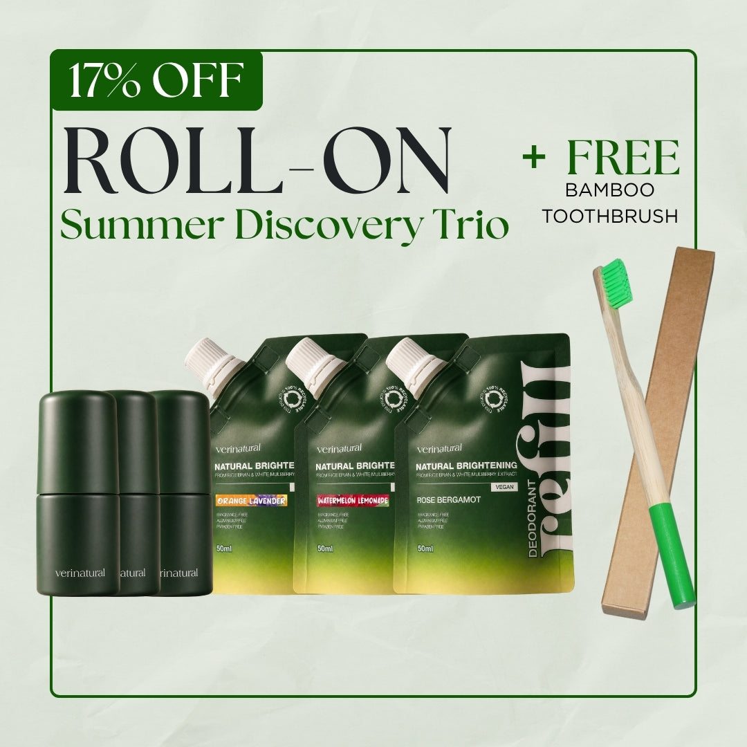 [17% Off] Roll-On Trio - Watermelon Lemonade + Orange Lavender + Rose Bergamot + FREE Bamboo Toothbrush
