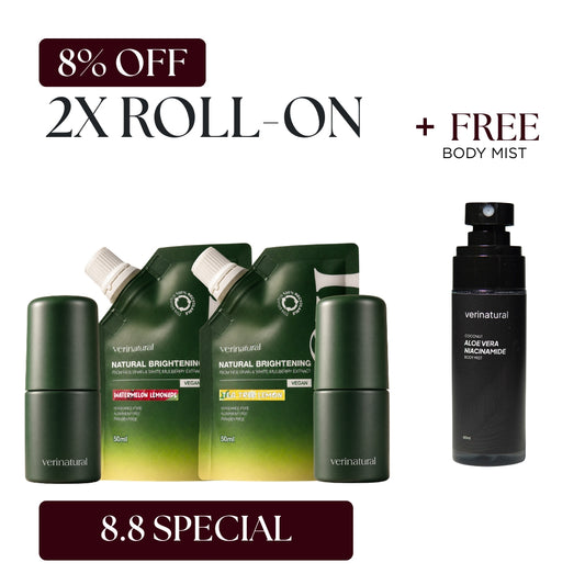 [8% Off] Roll-On Combo - Watermelon Lemonade + Tea Tree Lemon + FREE Body Mist