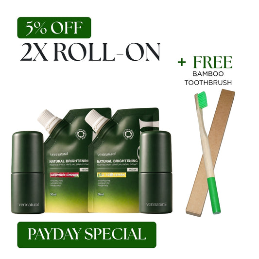 [5% Off] Roll-On Combo - Watermelon Lemonade + Tea Tree Lemon + FREE Bamboo Toothbrush