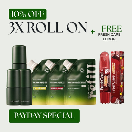 [10% Off] Roll-On Trio - Tea Tree Lemon + Watermelon Lemonade + Rose Bergamot + FREE Fresh Care