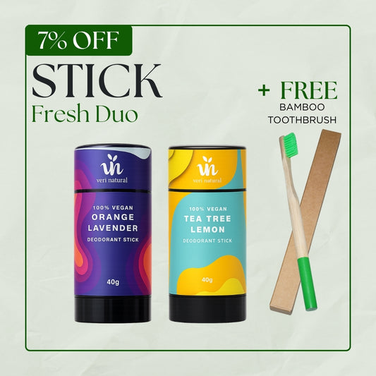 [7% Off] Stick Combo - Tea Tree Lemon + Orange Lavender + FREE Bamboo Toothbrush