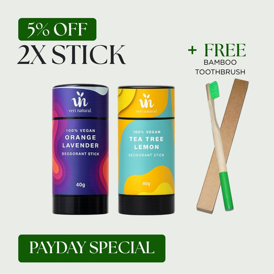 [5% Off] Stick Combo - Tea Tree Lemon + Orange Lavender + FREE Bamboo Toothbrush