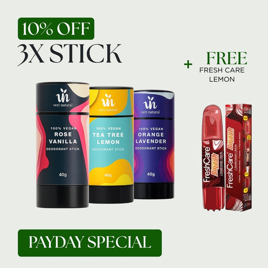 [10% Off] Stick Trio - Rose Vanilla + Tea Tree Lemon + Orange Lavender + FREE Fresh Care